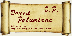 David Polumirac vizit kartica